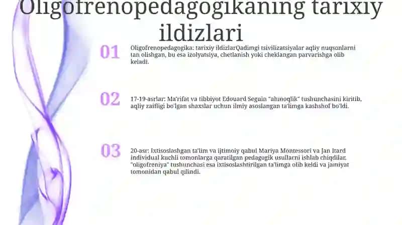 Oligofrenopedagogo Fanining Rivojlanish Tarixi 2