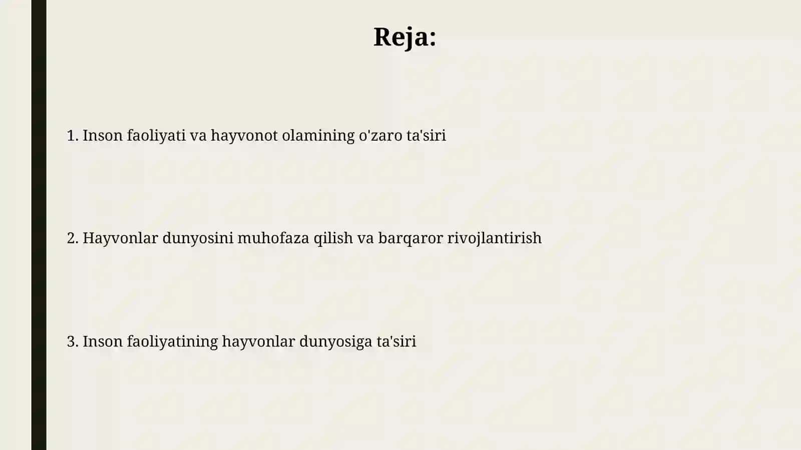 Odam faoliyati va hayvonot dunyosi 2