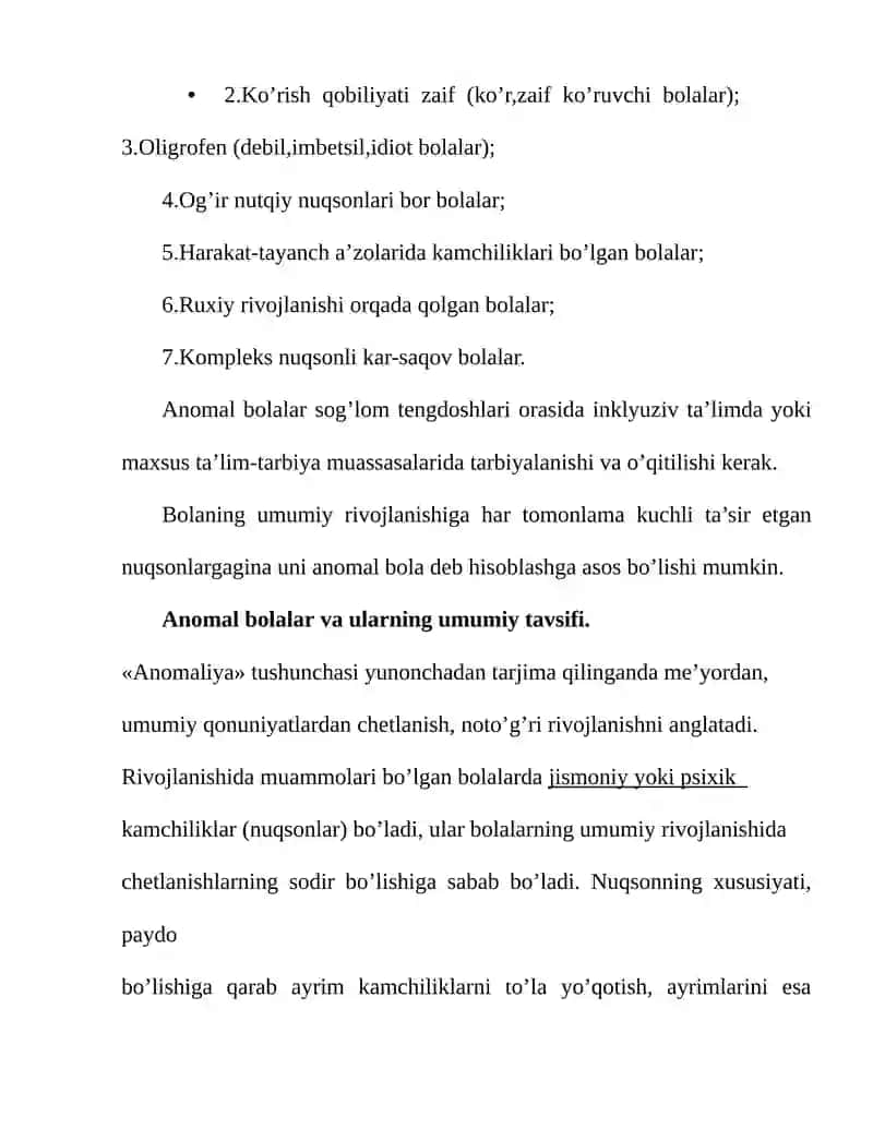Anomal bolalar va ularning tavsifi 2