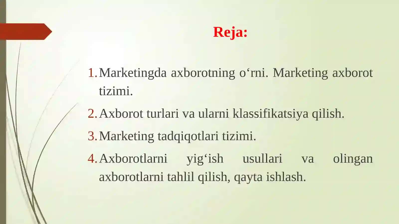 Marketing faoliyatini axborot bilan ta’minlash 2