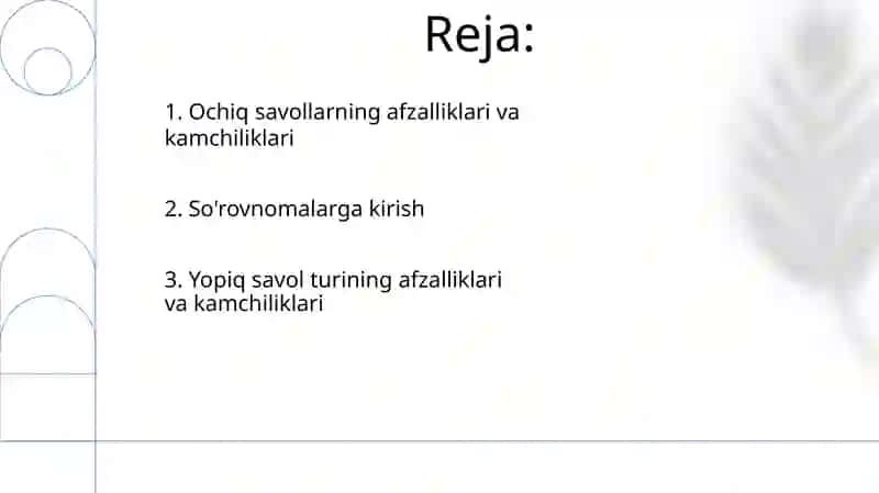 So'rovnomalar CEQ va OEQlardan 2