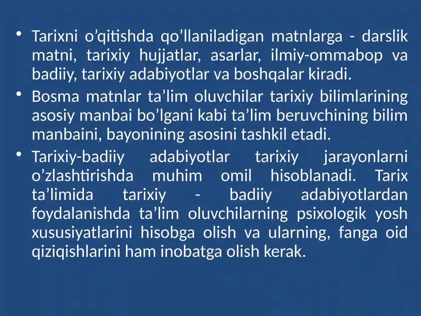 Tarixtizimi va tarixiy-badiiy adabiyotlar 2