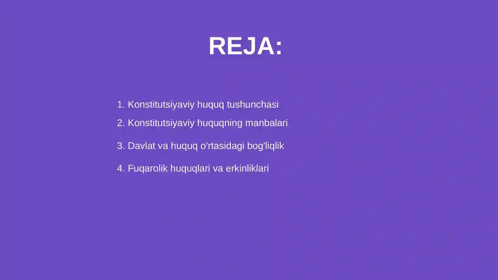 Konstitutsiyaviy huquq - huquq tarmog'i 2
