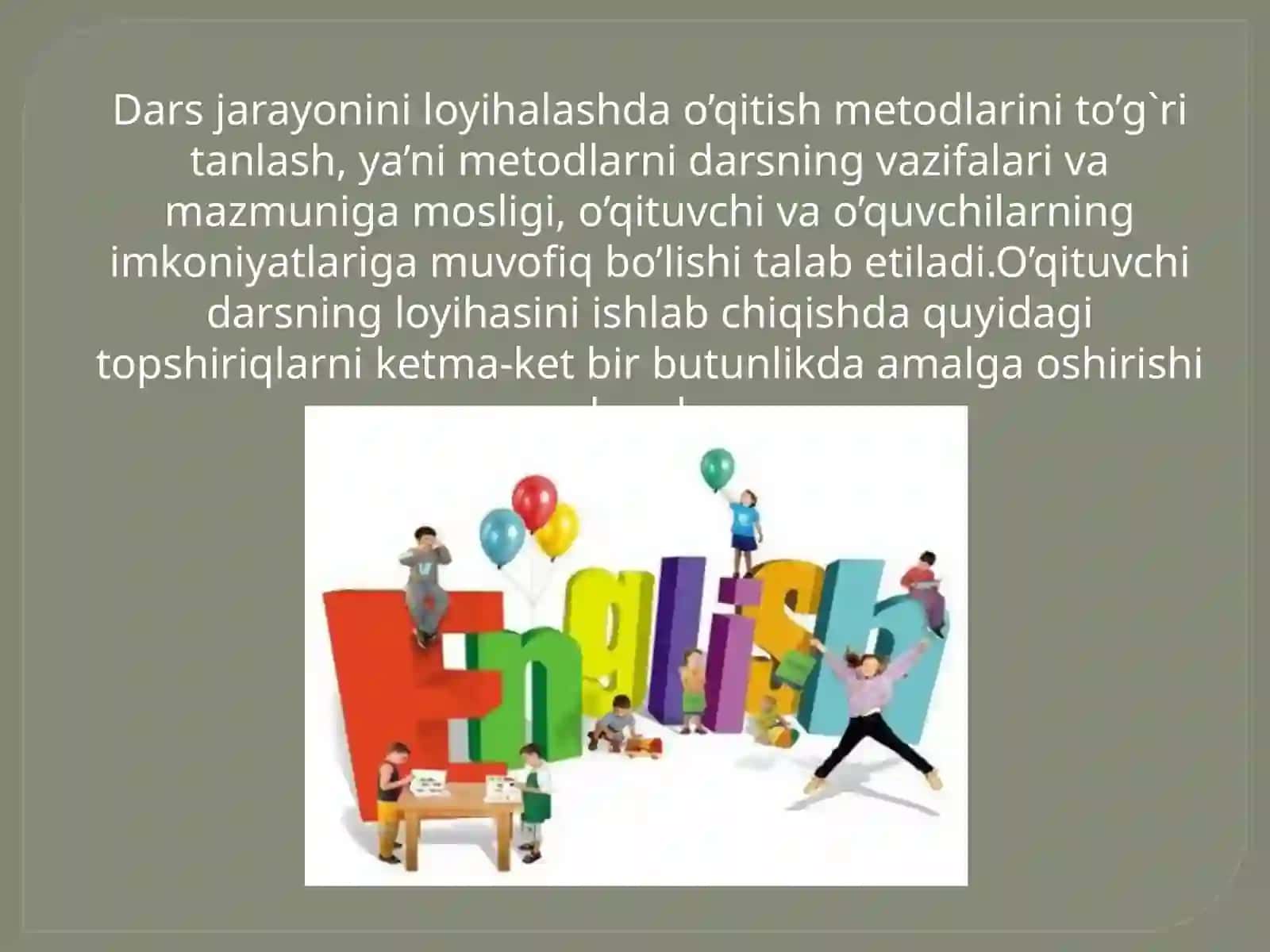 Ingliz tili darslarini ilg’or pedtexnologiyalar asosida tashkil etish 2