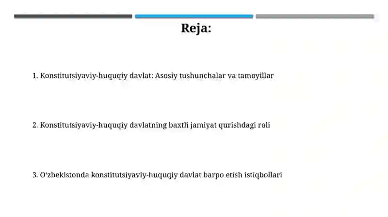 Konstitutsiyaviy-huquqiy davlat: Asosiy tushunchalar va tamoyillar 2
