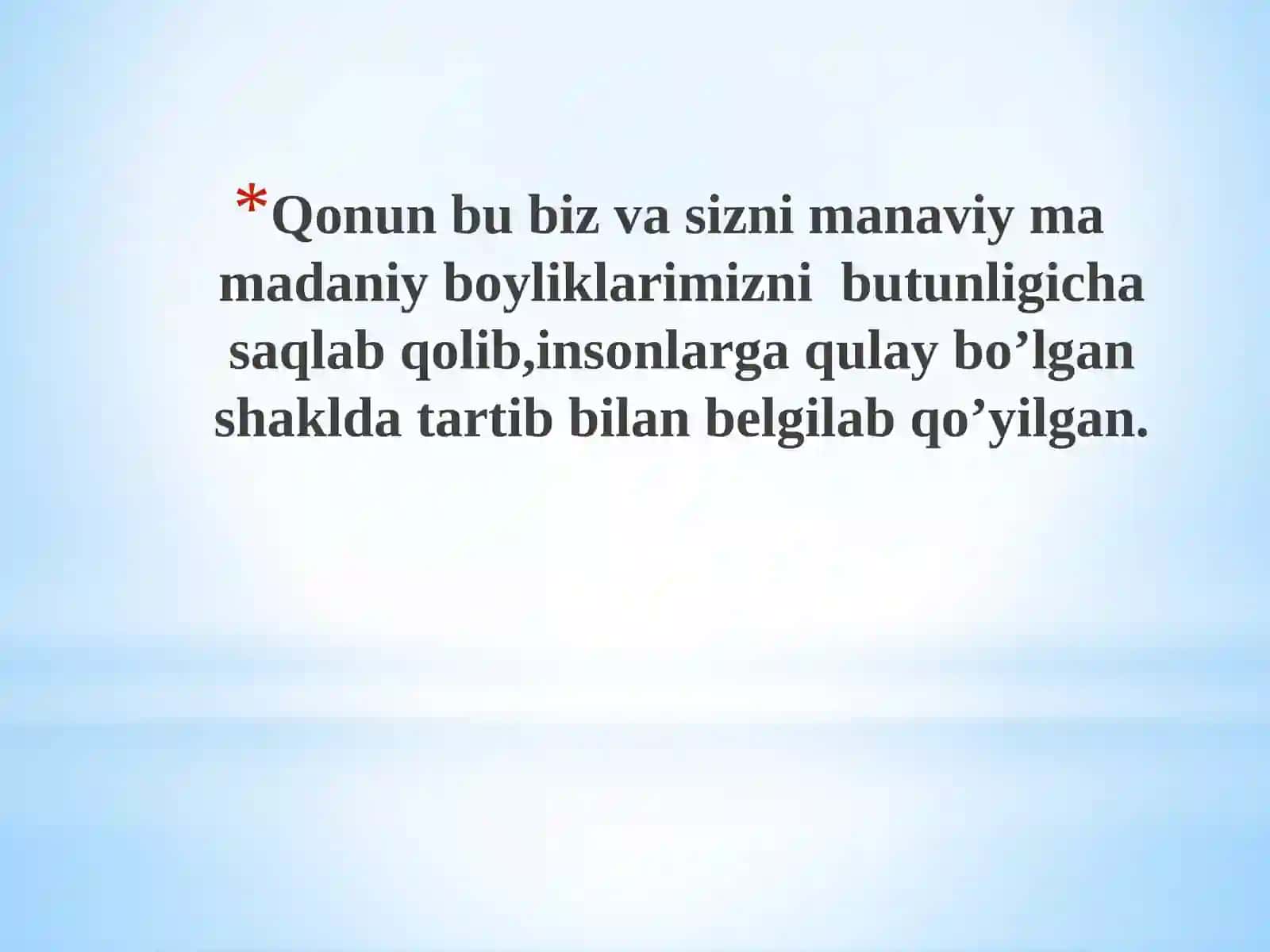 Qonun bu moddiy va manaviy hodisalarning umumiy aloqasi 2