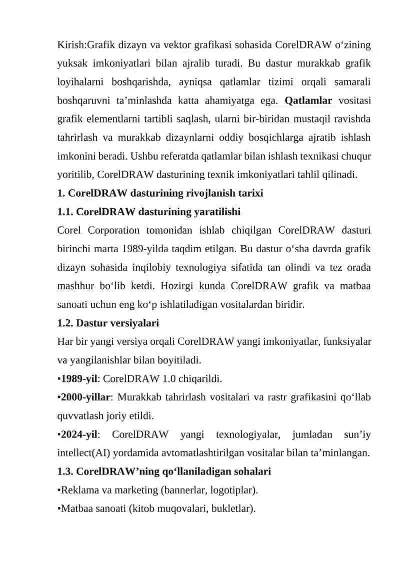CorelDRAW dasturi 2