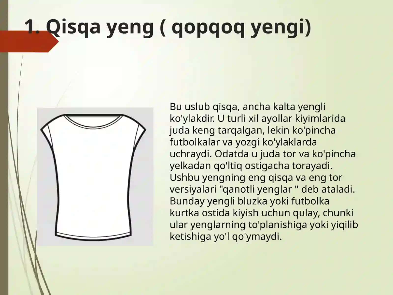 Qisqa yeng ( qopqoq yengi) 2