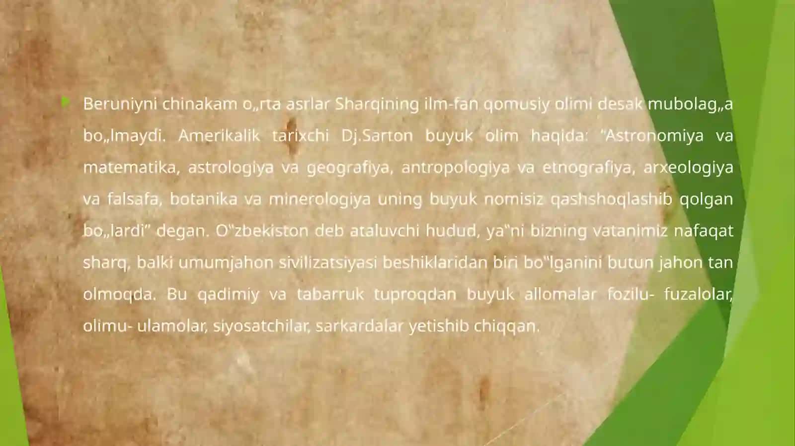 Abu Rayhon Beruniyning pedagogik qarashlari 2