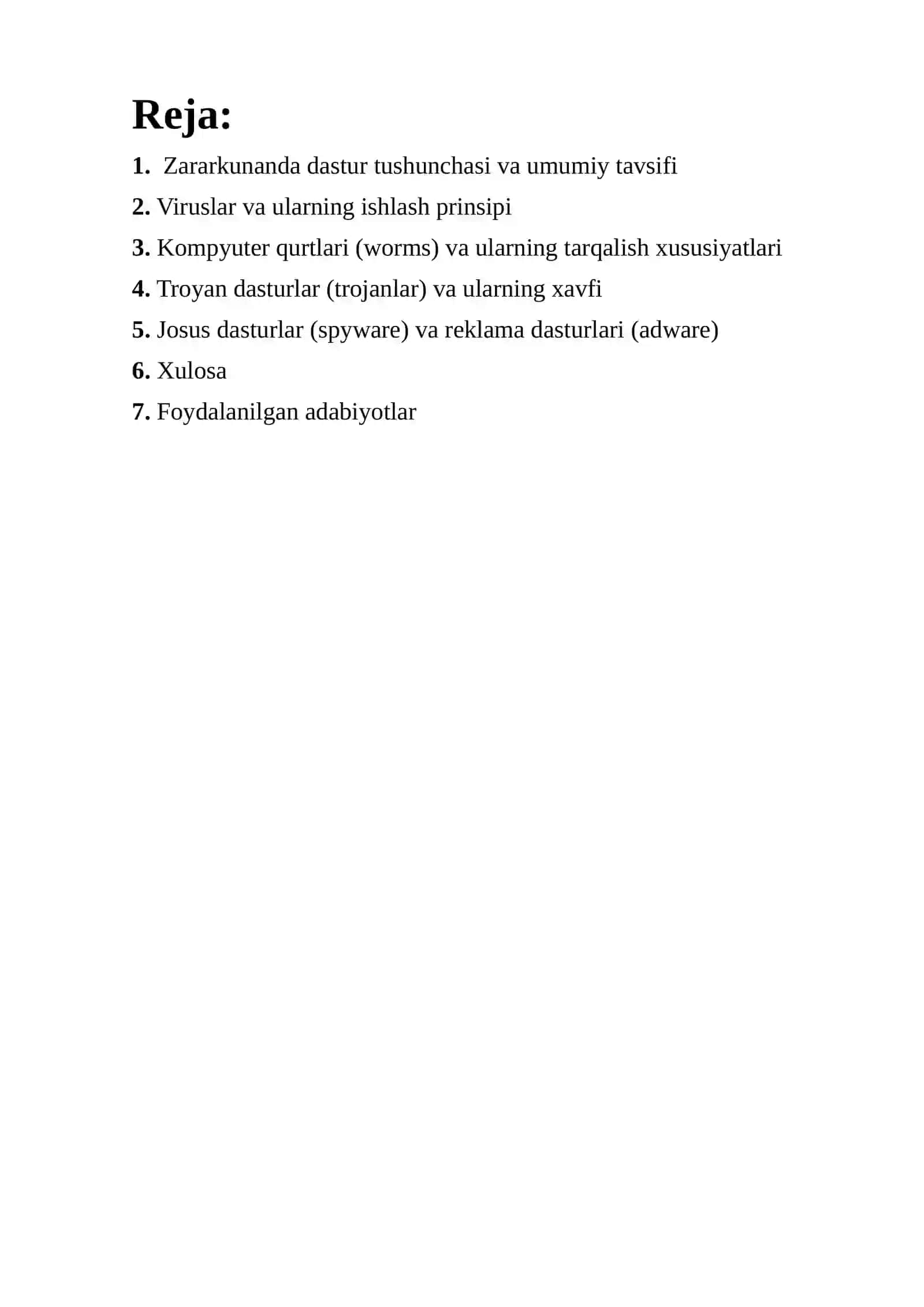Zararkunanda dasturlarning turlari 2