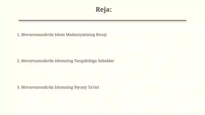 Islomning tinch yo'l bilan tarqalishi 2