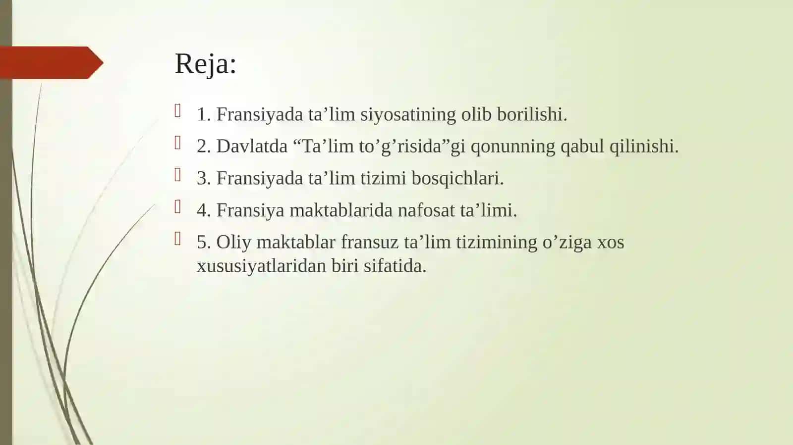 Fransiya ta’lim tizimining o’ziga xos xususiyatlari 2