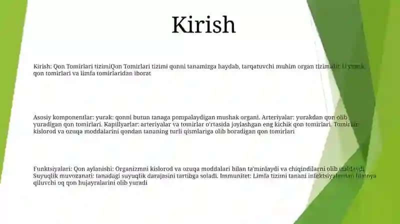 Qon Tomirlari Sistemasi 2