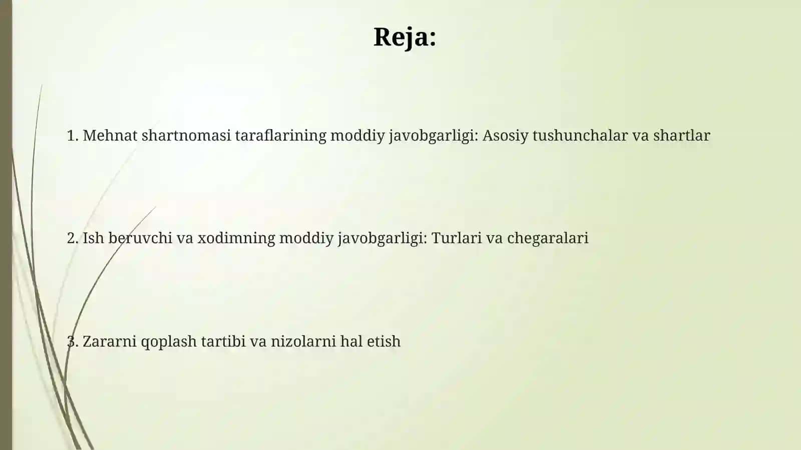 Mehnatshartnomasitaraflariningmoddiyjavobgarligi 2