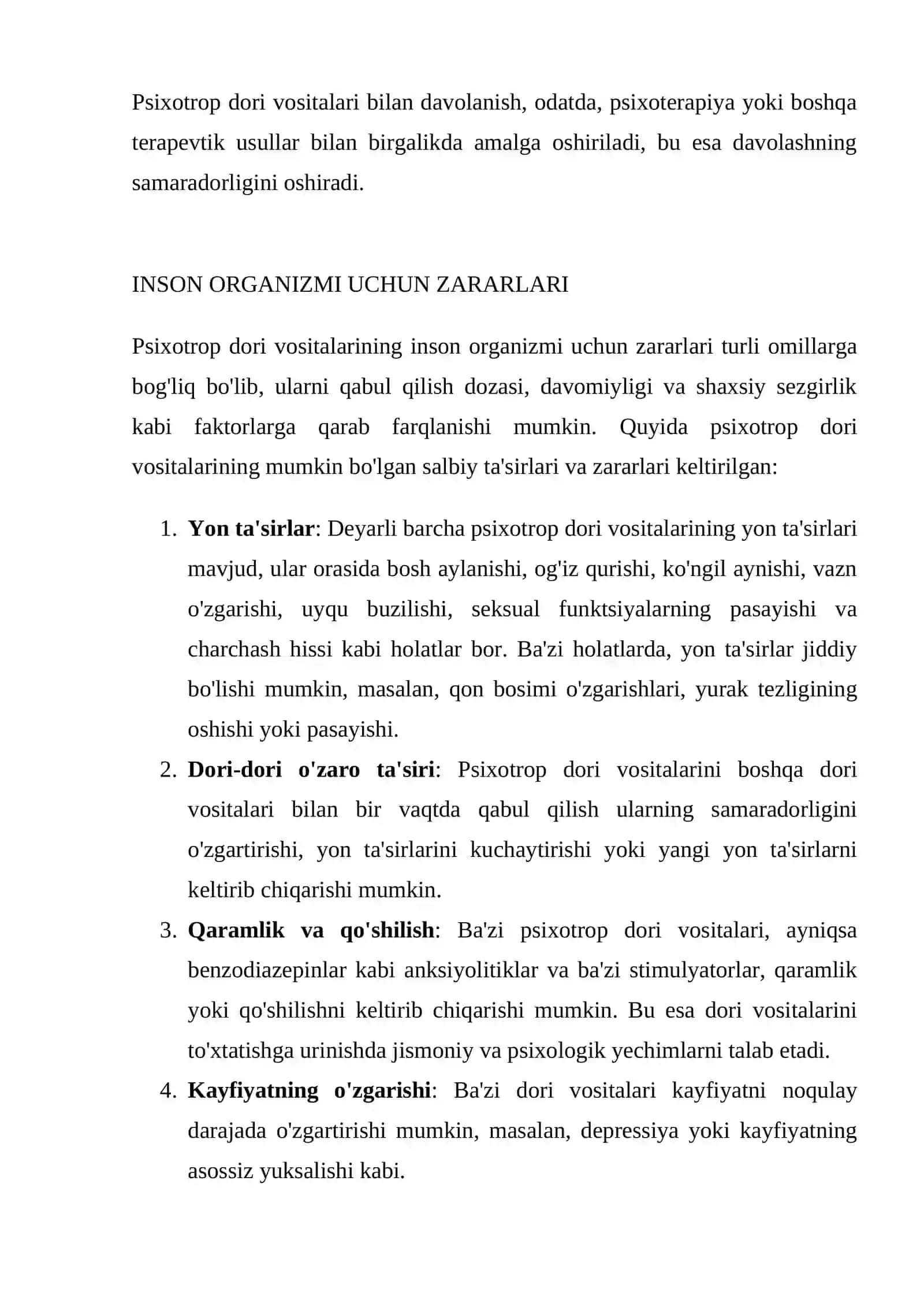 Psixotrop dori vositalari haqida umumiy ma'lumot 2