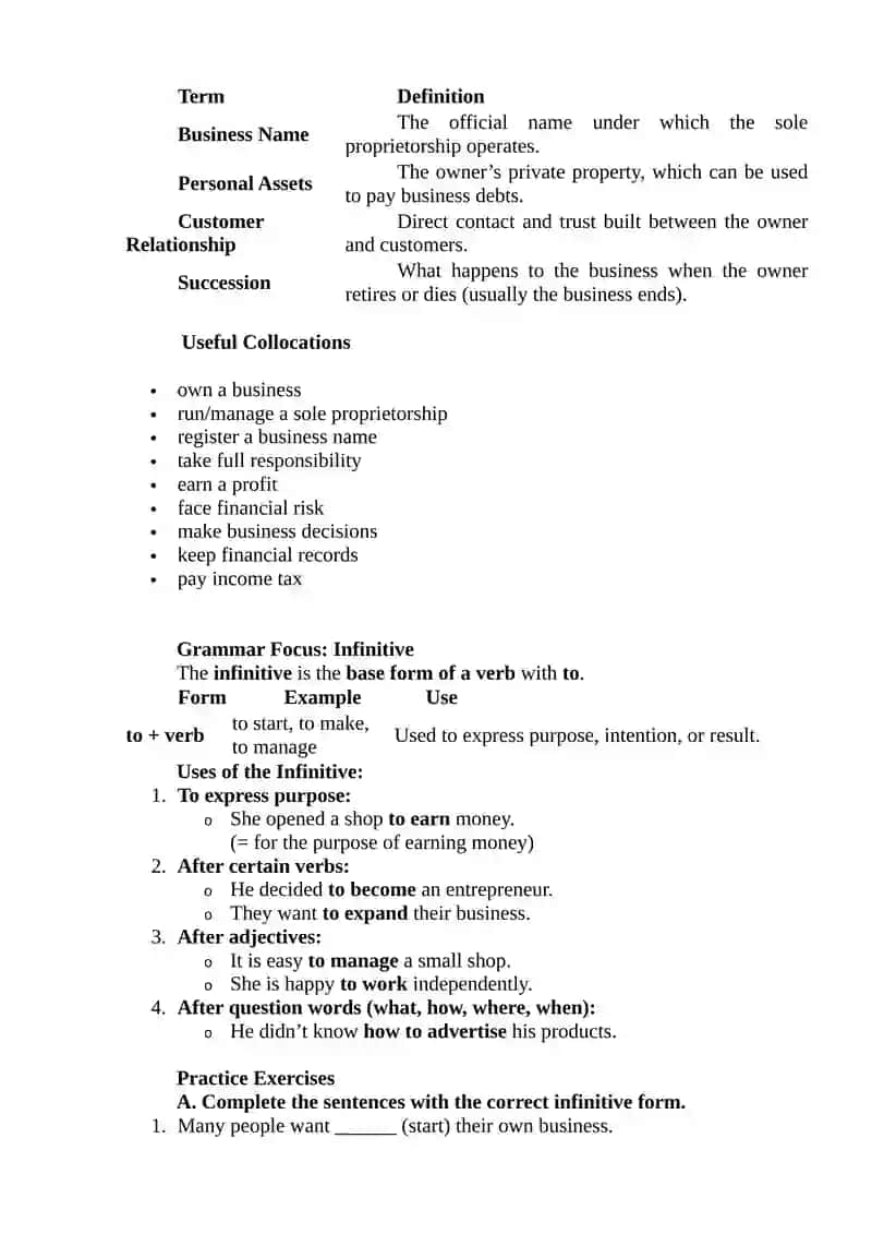 Sole Proprietorship 2