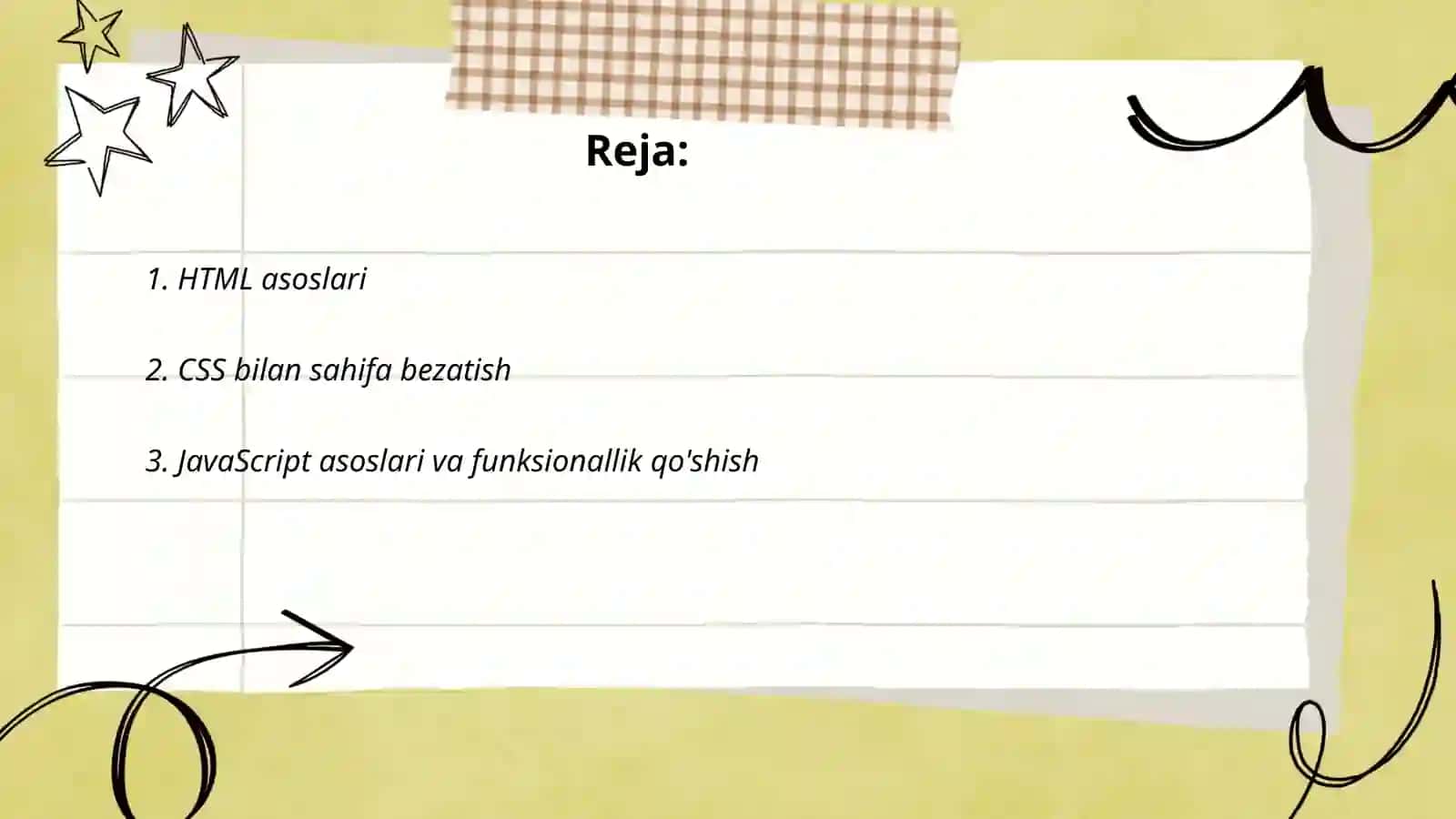Web sahifa yaratish 2