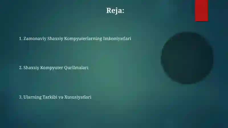Shaxsiy kompyuter qurilmalari 2