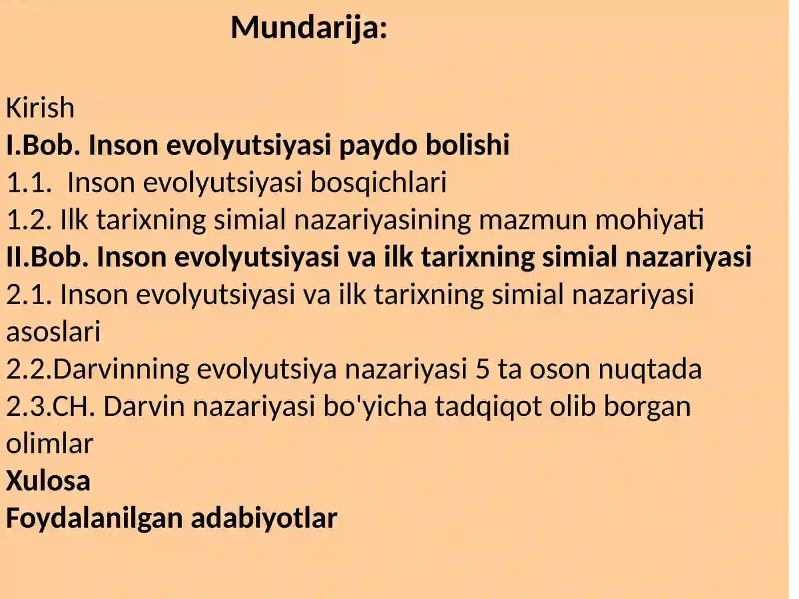 Inson evolyutsiyasi va ilk tarixning simial nazariyasi 2