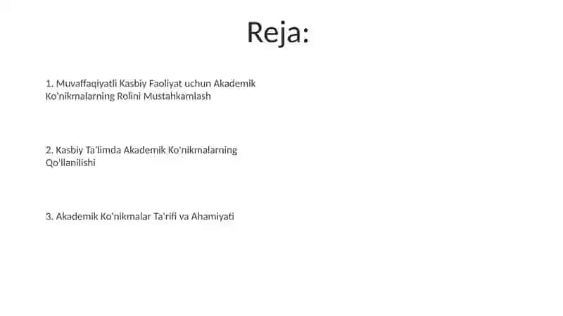 Akademik Ko'nikmalarning Rolini Mustahkamlash 2