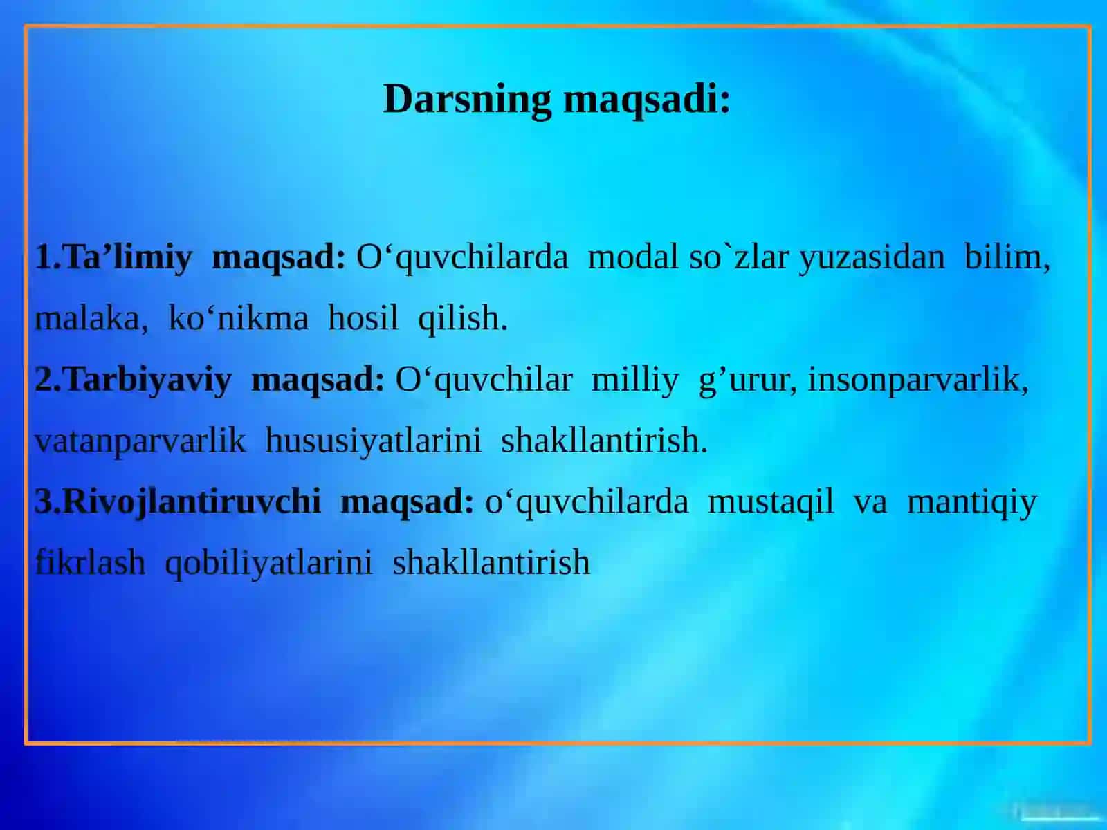 Sof va vazifadosh modal so‘zlar 2