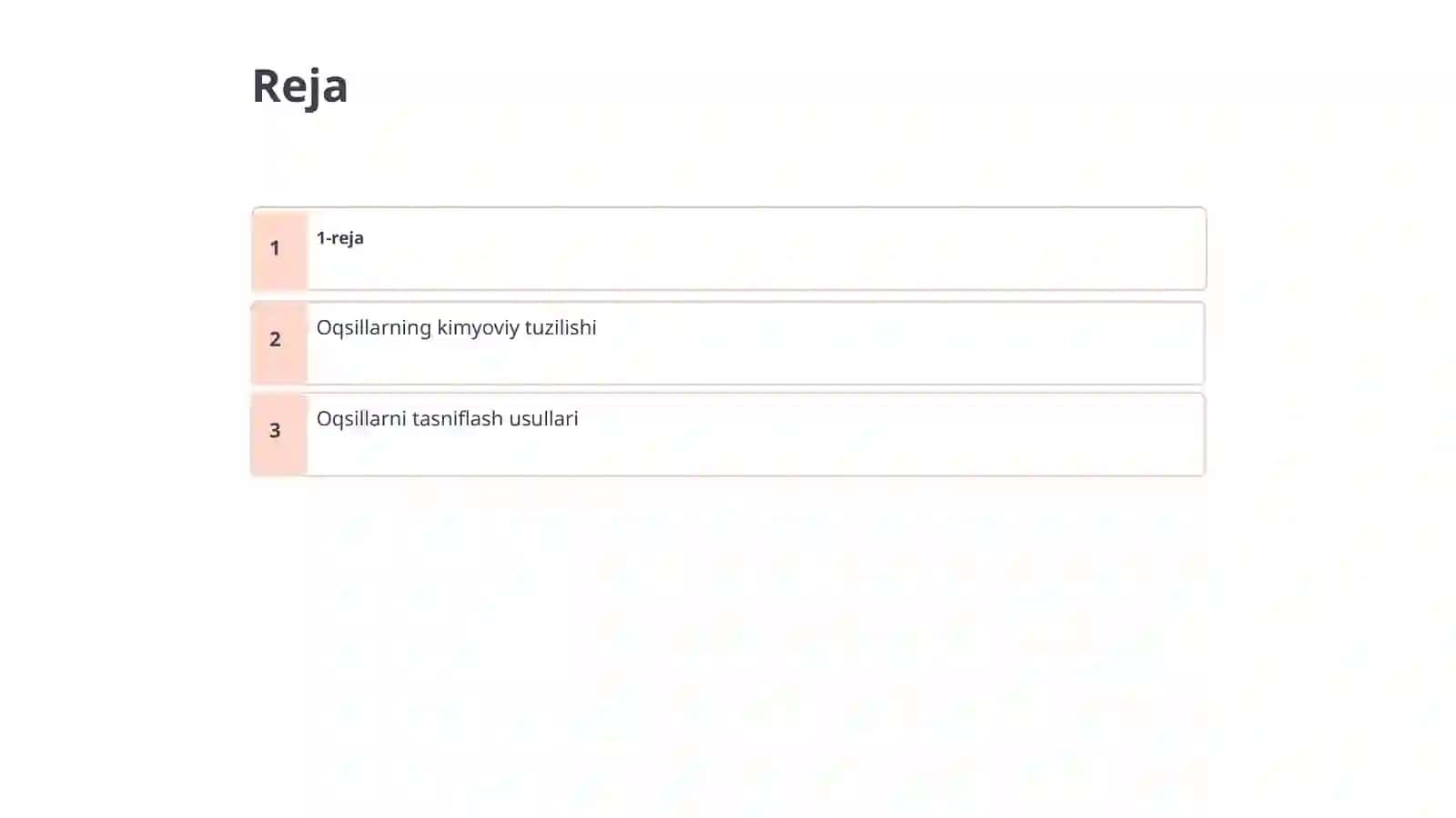 Oqsillarning tasnifi 2