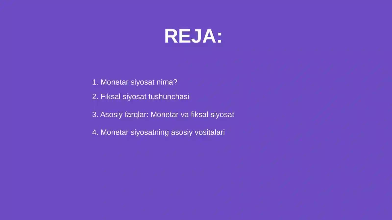 Monetar va fiksal siyosat 2