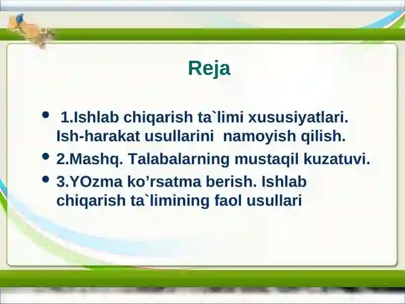 Ishlab chiqarish ta`limi 2