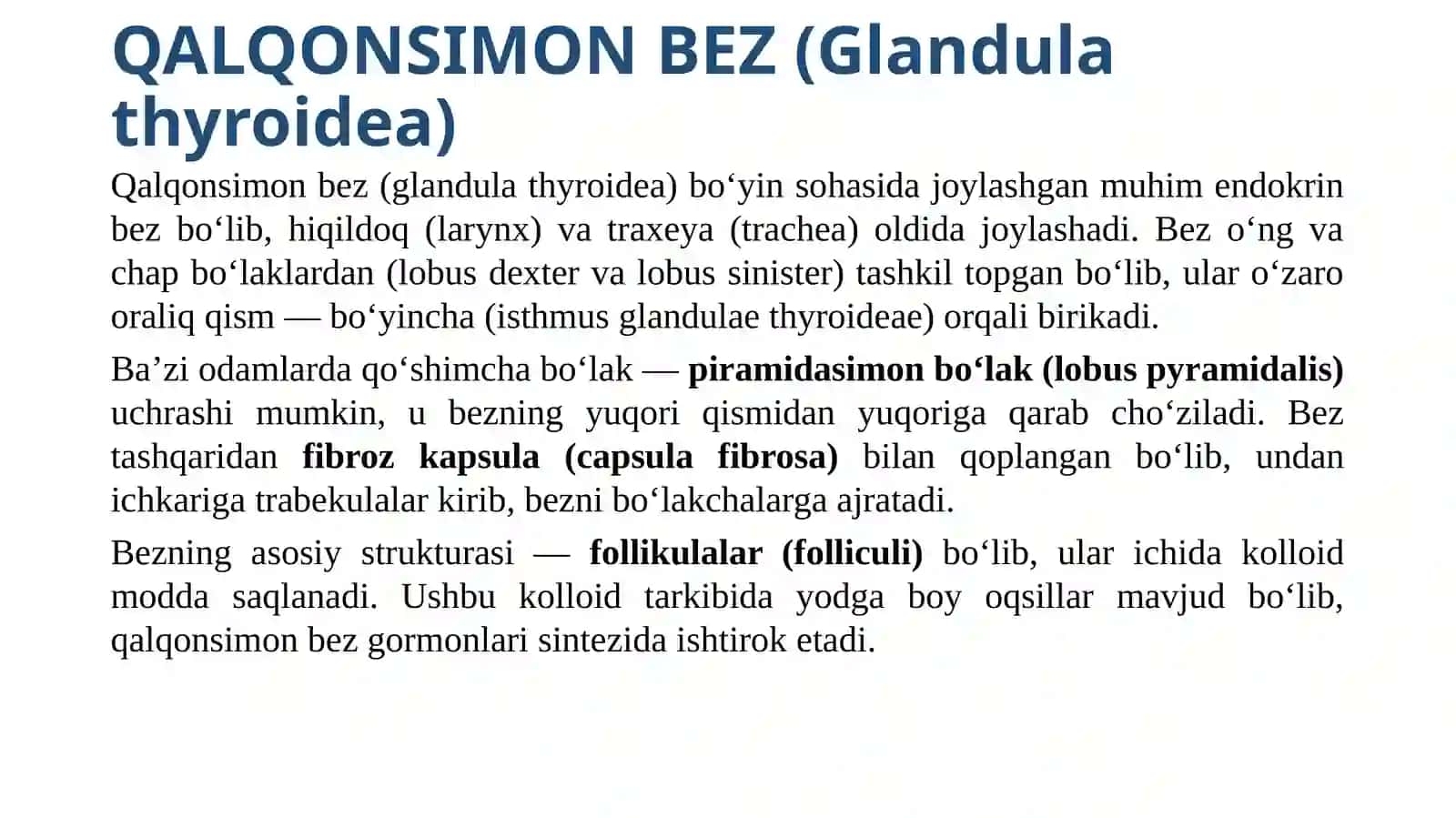 QALQONSIMON BEZ (Glandula thyroidea) 2