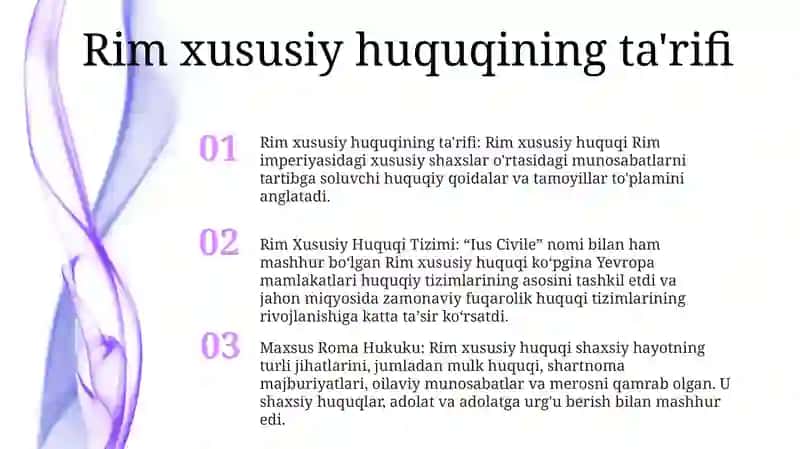 Rim Xususiy Huquqi Tizimi 2