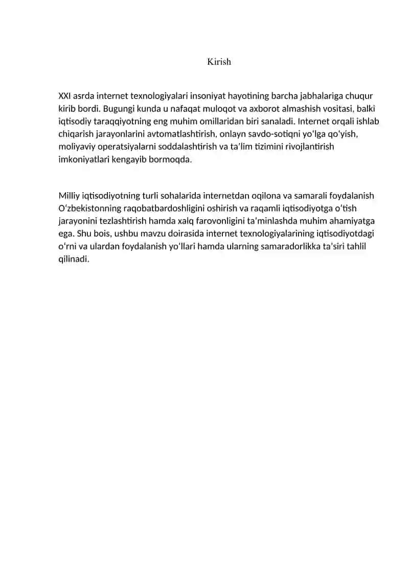 Milliy iqtisodiyotning turli sohalarida internet samarali foydalanish yo’llari 2