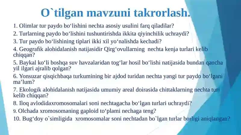 Evolyutsiyani isbotlashda molekulyar biologiya, sitologiya,embriologiya fanlari dalillari 2