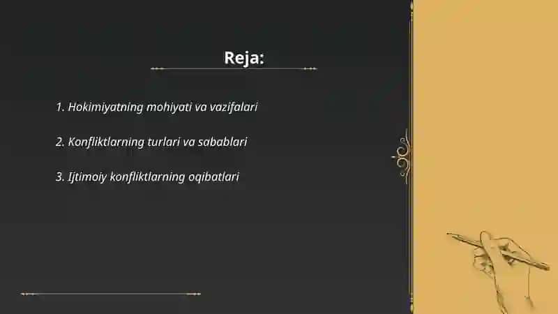 Hokimiyat va konflikt 2