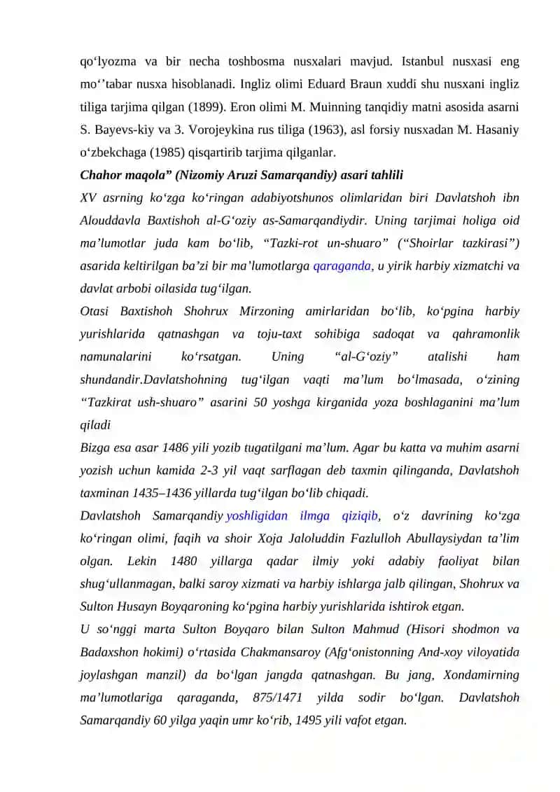 Chahor maqola (Nizomiy Aruziy ibn Samarqandiy) 2