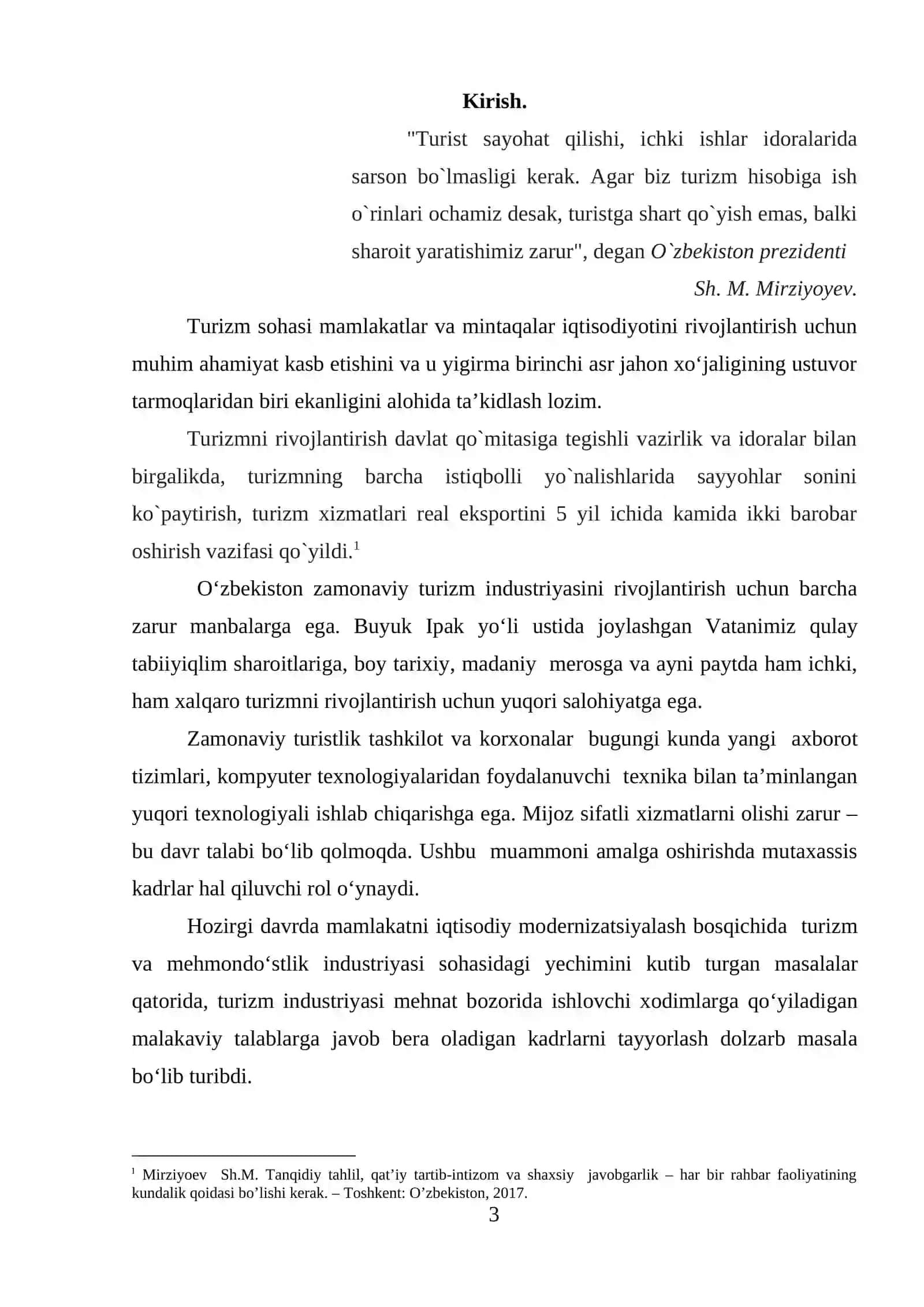 Turizm industriyasi 2