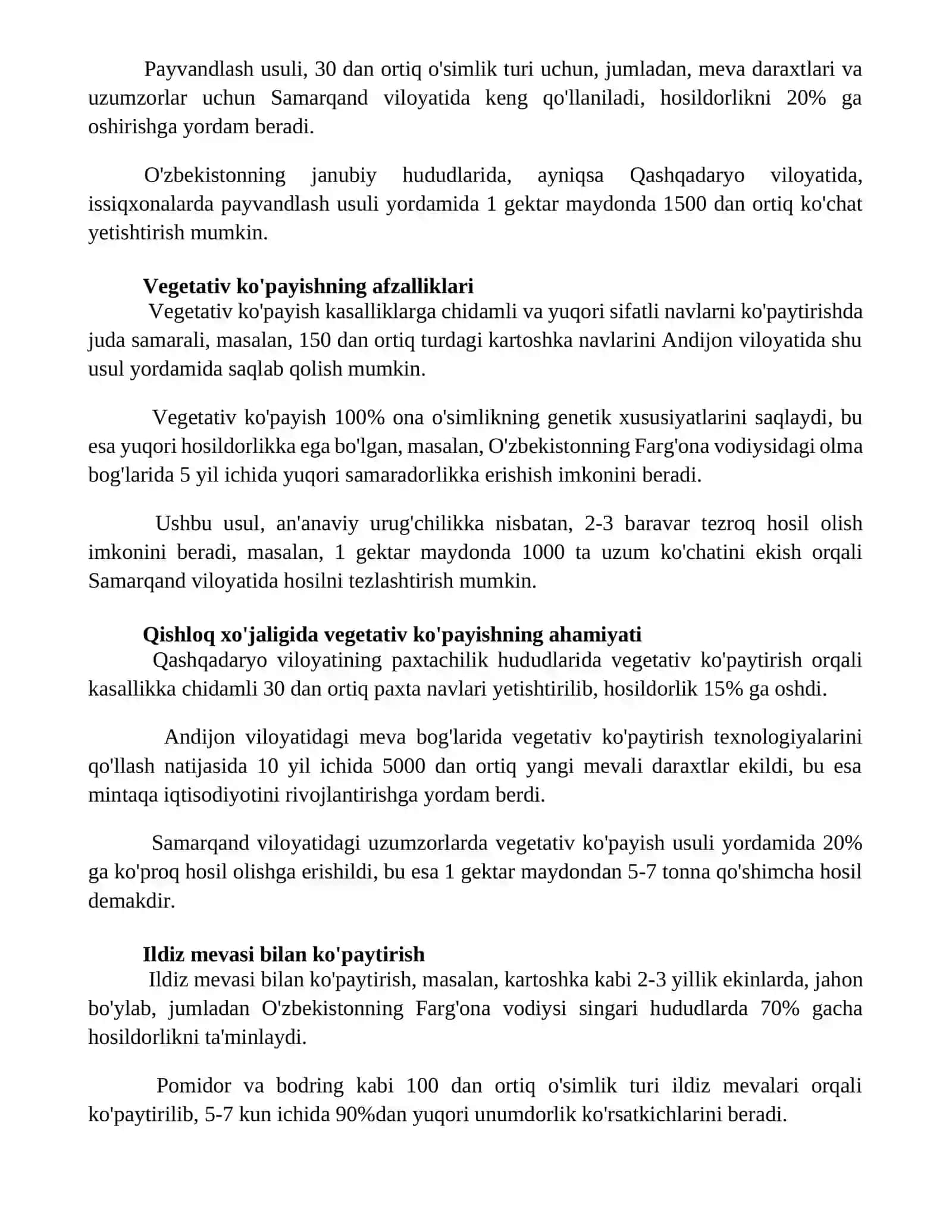Vejetativ ko‘payishning moxiyati va uning qishloq xo‘jaligidagi ahamiyati 2
