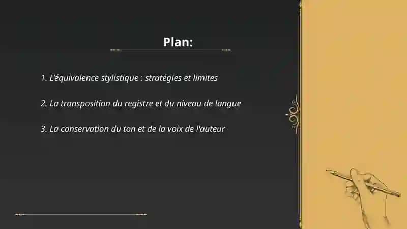 Les enjeux stylistiques dans la traduction 2