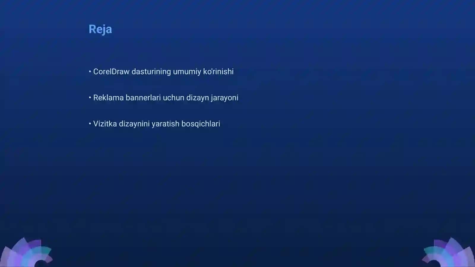 CorelDraw yordamida reklama banneri yoki vizitka dizaynini ishlab chiqish 2
