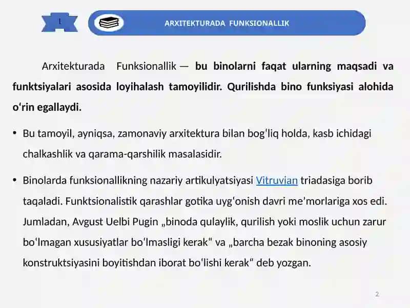 Arxitektura asoslari-Shakl va funksiya 2