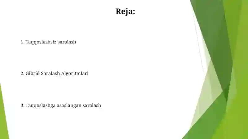 Gibrid Saralash Algoritmlari 2