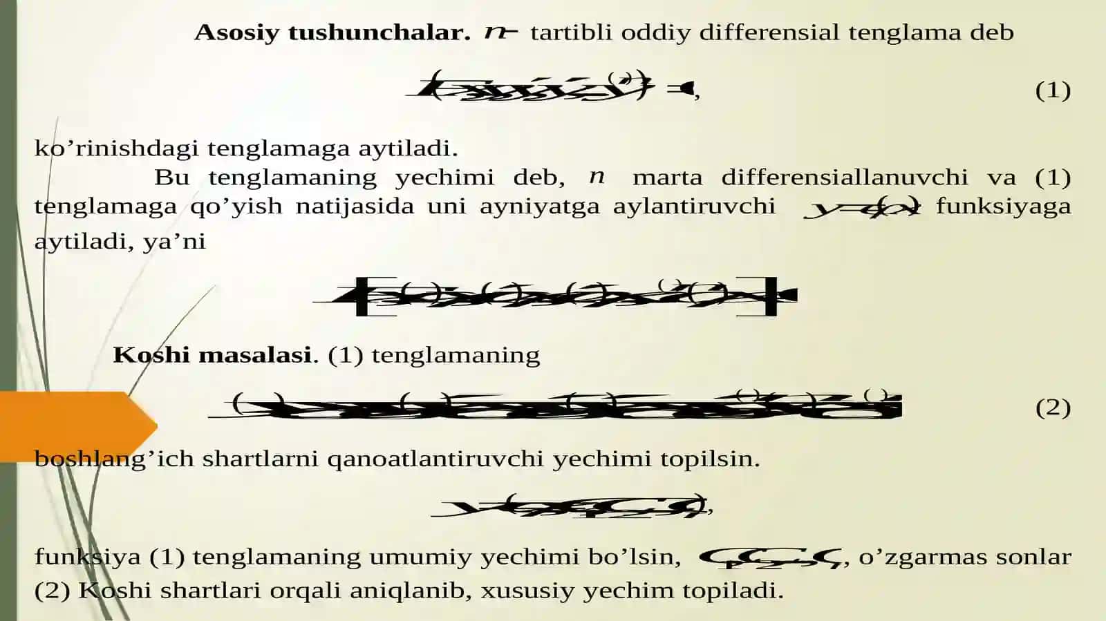 Yuqori tartibli differensial tenglamalar 2