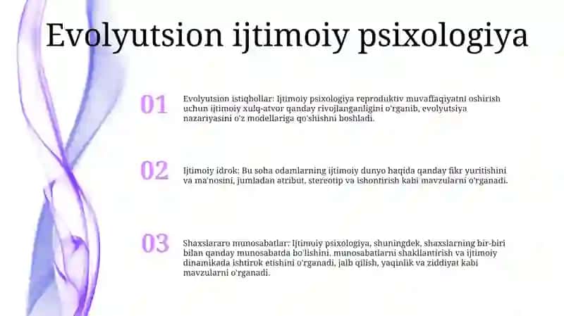 Sotsial Psixologiyaning Asosiy Zamonaviy Yo'Nalishlari 2