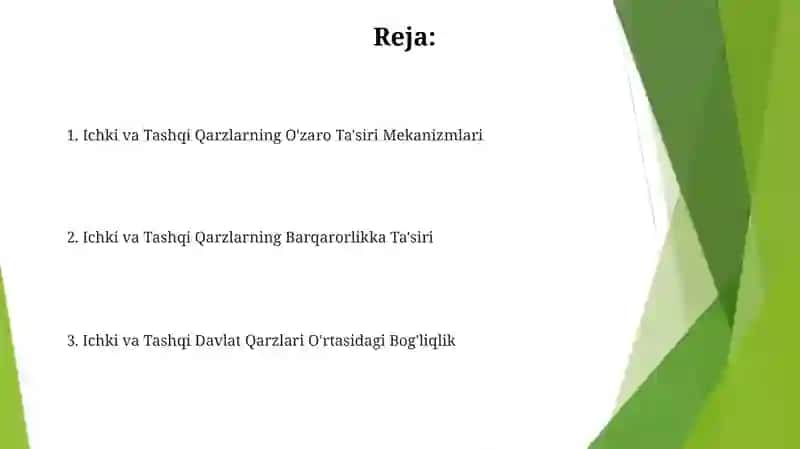 Ichki va tashqi davlat qarzining oʻzaro bogʻliqligi 2