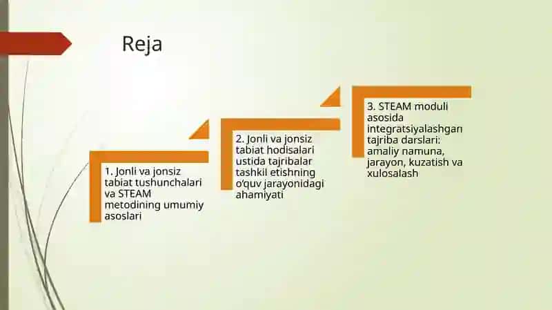 Jonli va jonsiz tabiat bilan tajriba o‘tkazish - Steam ta`lim moduli sifatida 2