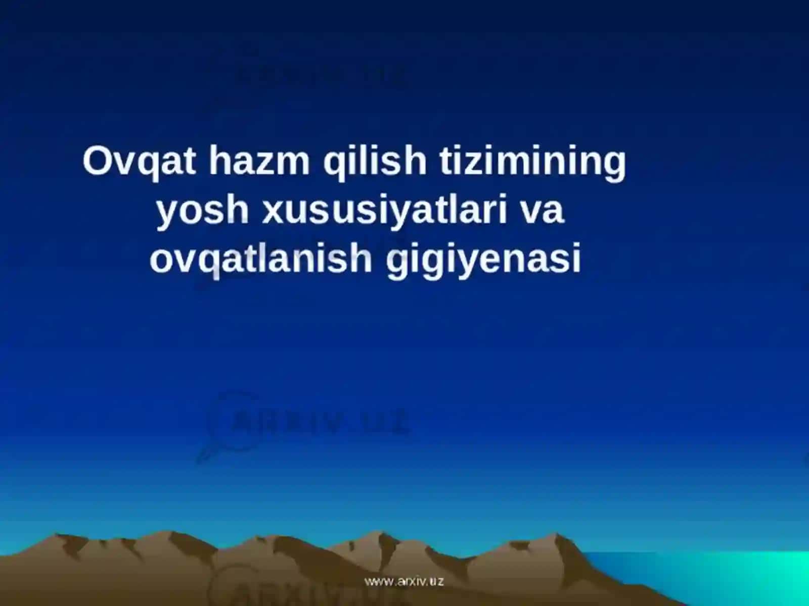 Yosh fiziologiyasi 2
