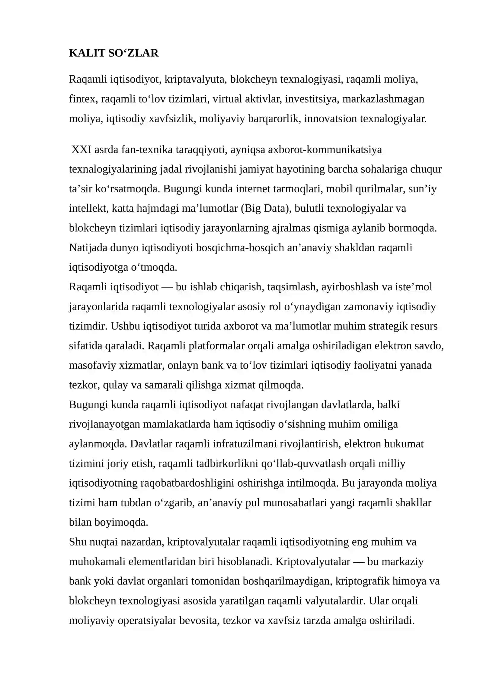 RAQAMLI IQTISODIYOT VA KRIPTAVALYUTA 2