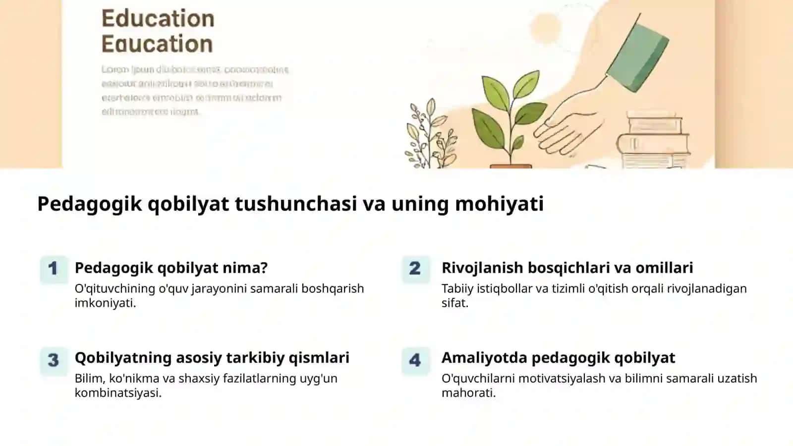 Pedagogik qobilyat - mahorat asosi 2