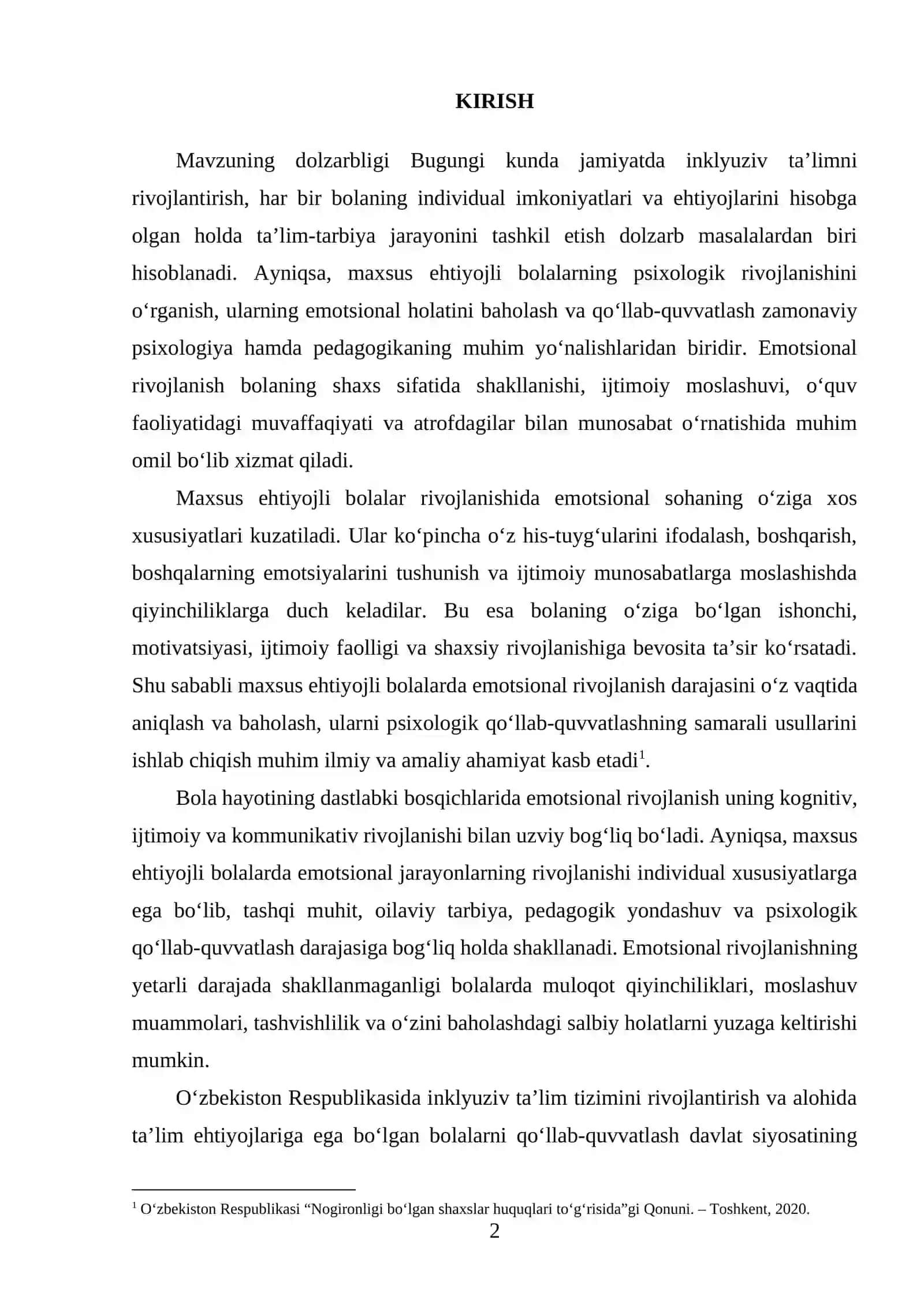 MAXSUS EHTIYOJLI BOLALARDA EMOTSIONAL RIVOJLANISHNI O‘RGANISH 2