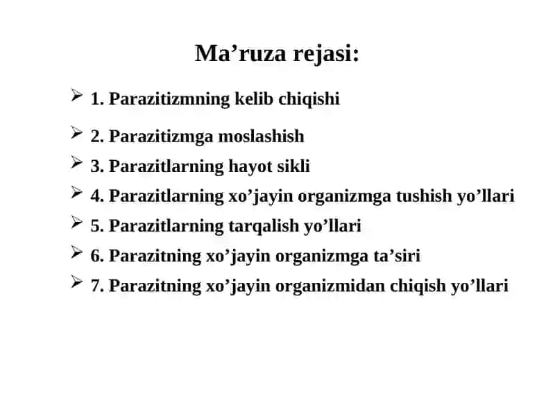 Tibbiy parazitologiya fani 2