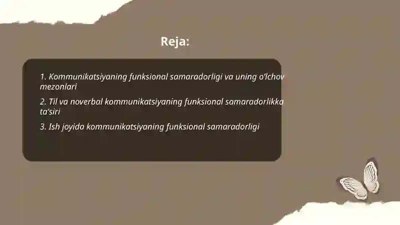 Kommunikatsiyaning funksional samaradorligi 2